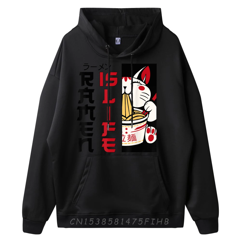 Ramen Noodle Bowl Love Japanese Kawaii Cat Ramen Is Life Mens Designer Clothes Mens Men Long Sleeve Tee Classic