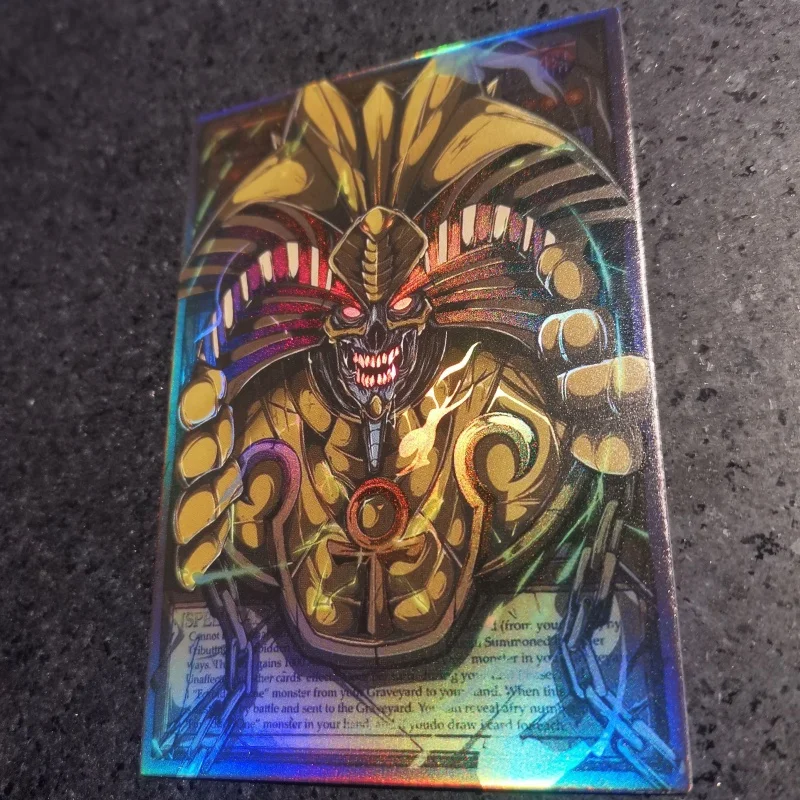 Yu Gi Oh Cards Exodia Dark Magician Blue-Eyes White Dragon Anime Game Collection ACG DIY Toy Color Flash Card Off Screen Series