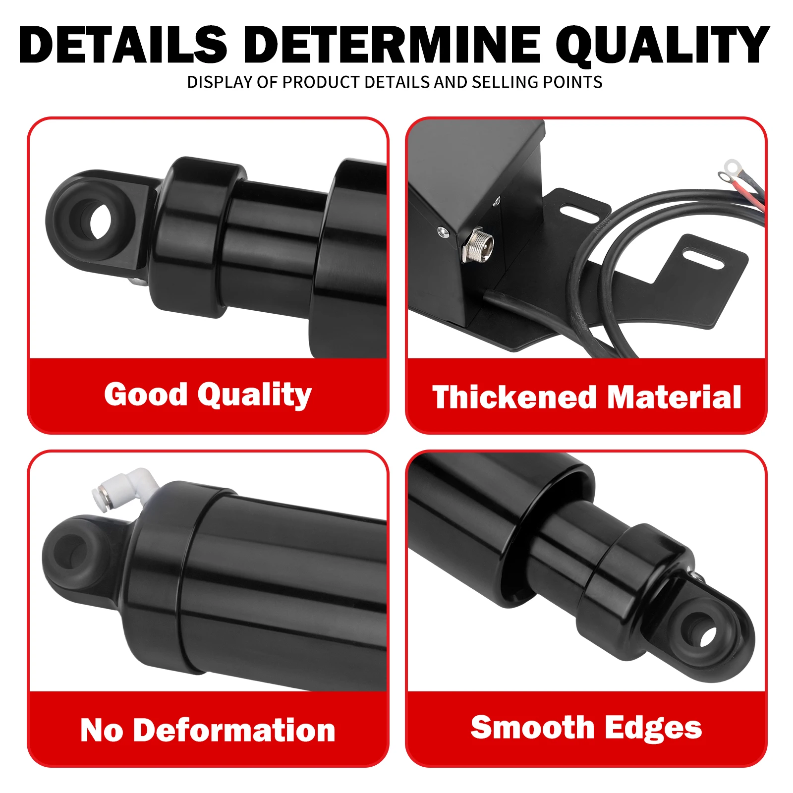 Suspensión neumática trasera para motocicleta, Kit negro para Harley Touring Road King Electra Street Road Glide CVO Limited FLHTKSE 1994-22