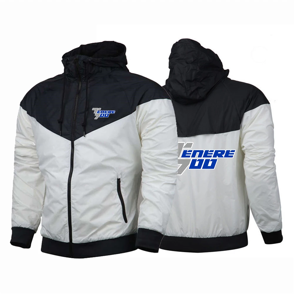 2026 Spring And Autumn Men's Motorcycle For Tenere 700 Logo Print Color Blocking Patchwork Designer Anti-collision shirt Jacket