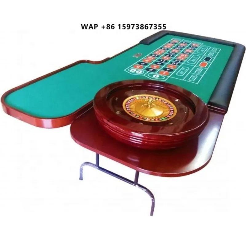 96 Inch Casino Deluxe Roulette Table with 27 INCHES SOLID WOOD HIGH GLOSSY ROULETTE WHEEL