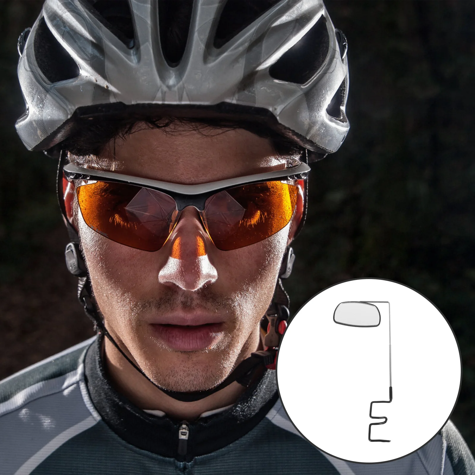 Cycling Rearview Mirror for Eyeglasses Multi-Angle Adjustable Bike Mirror for Mountain and Road Bicycle Safety Riding