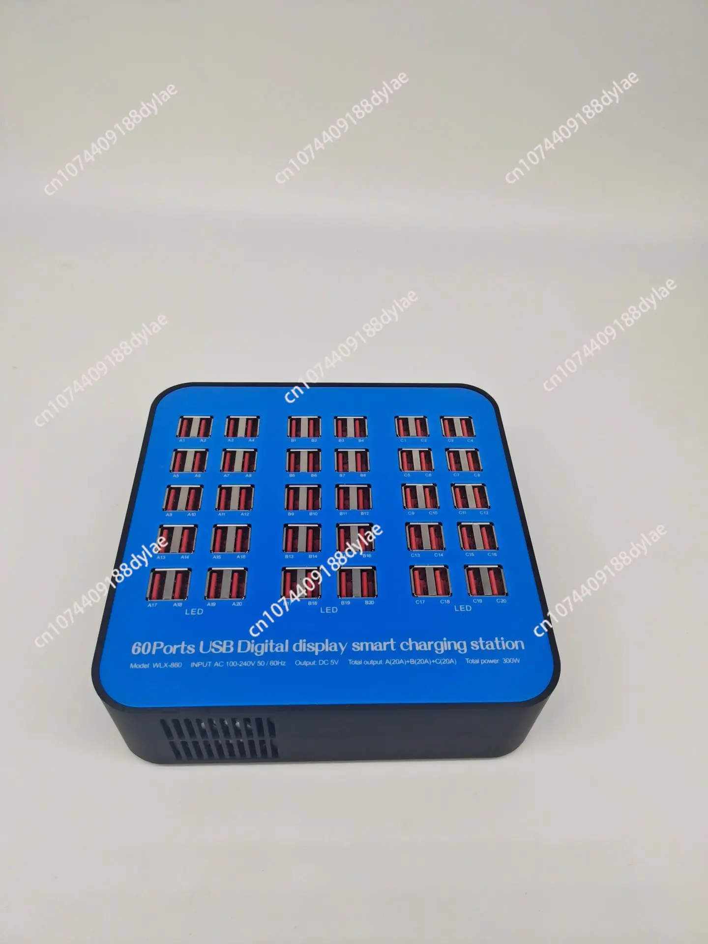 10-Port fast multi-port USB charger 10A is suitable for Android, iPhone fast charging, porous plug.