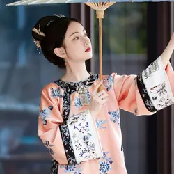 Fashion New Chinese Traditional Ethnic Style Shirt Top Women's Loose Print Tang Women's Hanfu Chinese Shirt  Chinese Clothes