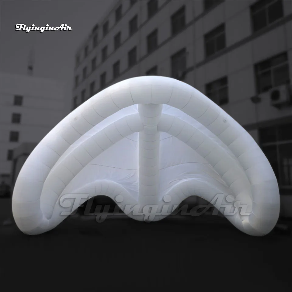 Artistic White Large Inflatable Shell Tent Outdoor Stage Cover Temporary Shelter Meeting Room For Event