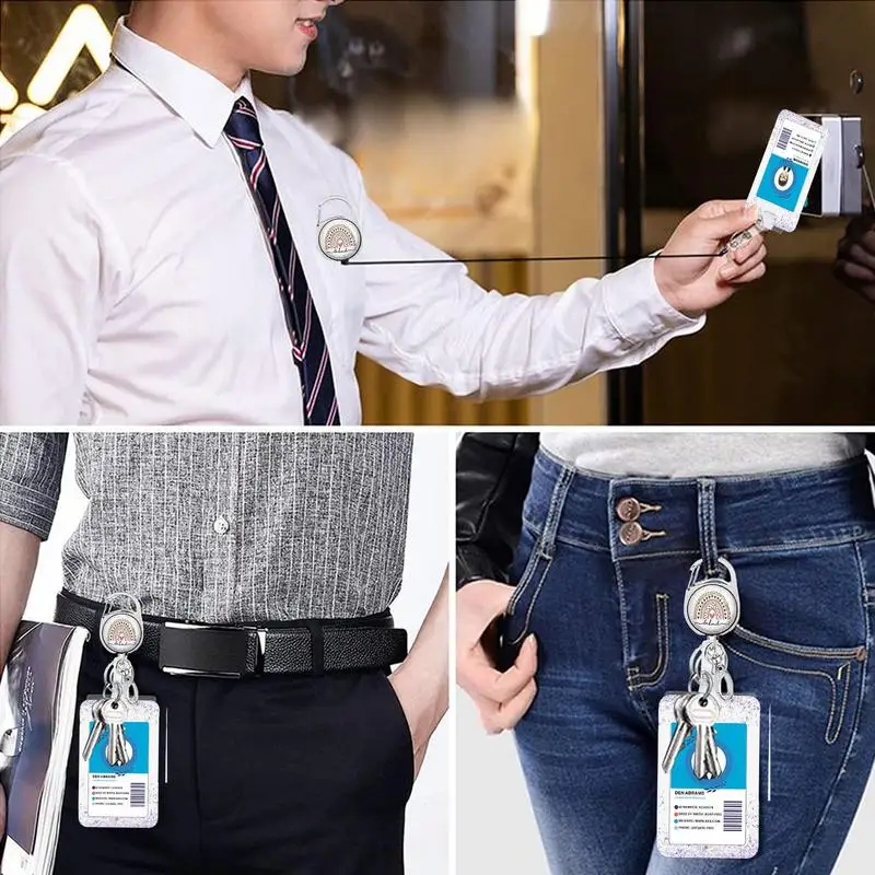 Cordino con porta ID porta Badge identificativo carino con cordini regolabili clip per protezione ID verticale per medico infermieristico infermiere