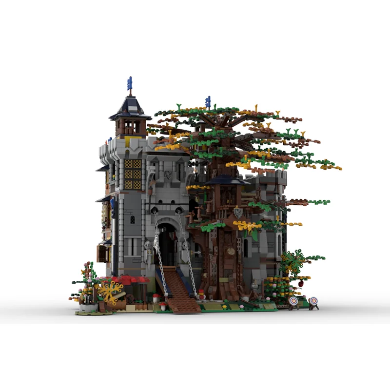 Medieval Castle Model Moc Building Bricks Tree of Life Castle Model Technology Modular Blocks Gifts Christmas Toys DlY Assembly