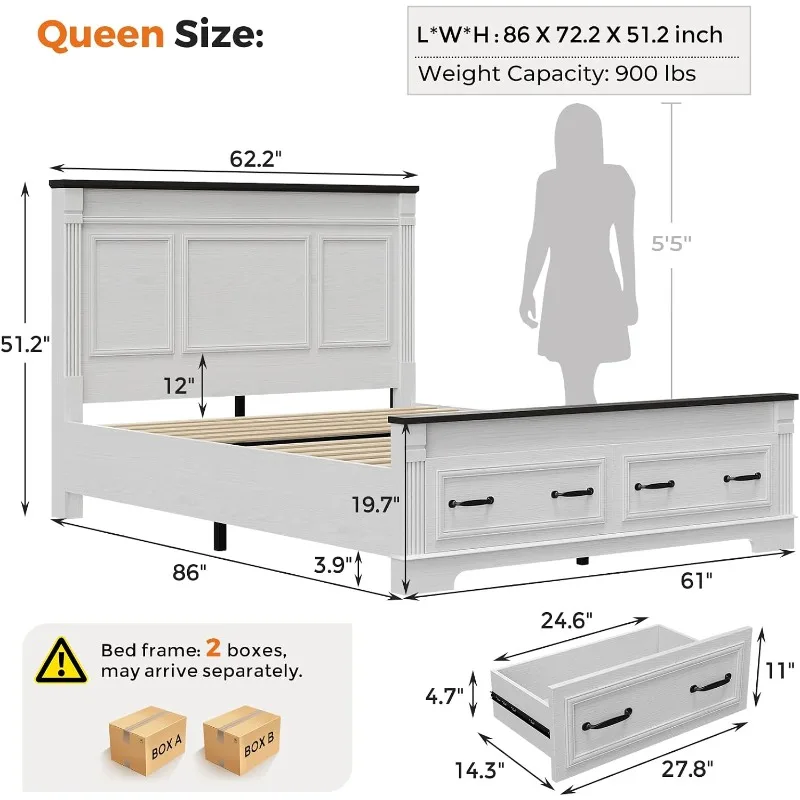 Farmhouse Queen Bed Frame 51