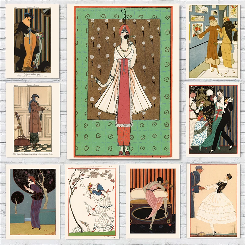 Vintage Vogue Fashion Poster - Vintage French Deco Art Illustration Poster
