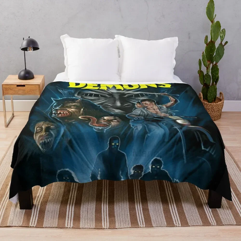 

Demons horror movie poster Throw Blanket Thermals For Travel anime Blankets