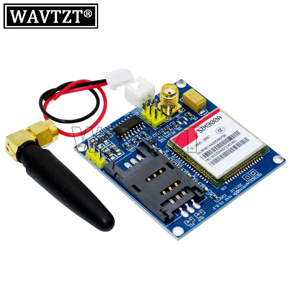 WAVTZT SIM900A SIM900 MINI V4.0 Wireless Data Transmission Extension Module GSM GPRS Board Kit With Antenna for arduino