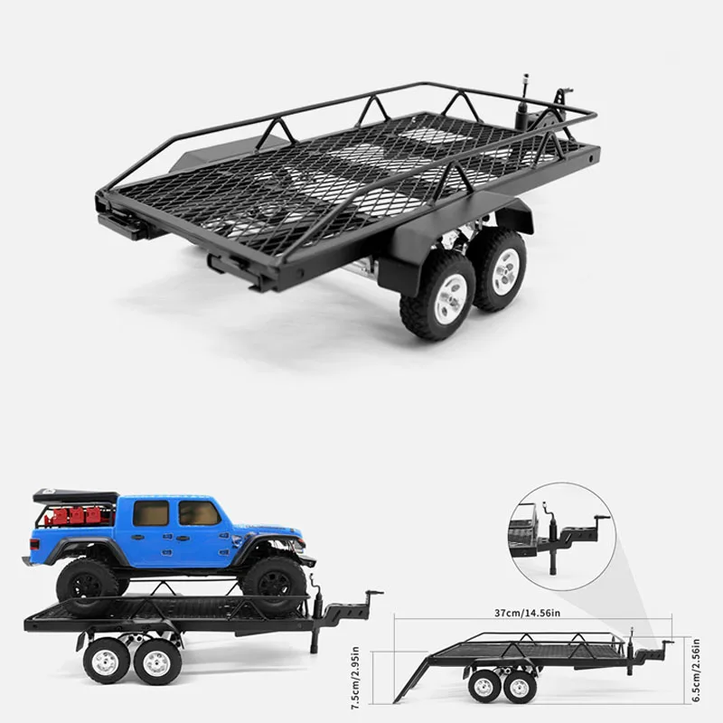 

RC Model Metal Simulation Trailer Rack for 1/24 RC Crawler TRX4-M Scx24 Fms24 FMS18 CR18P Upgrade Parts