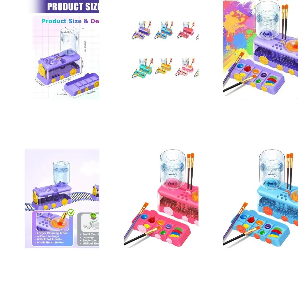  Automatic Brush Washer Brush Cleaning Artists Gift Set with Water Circulation