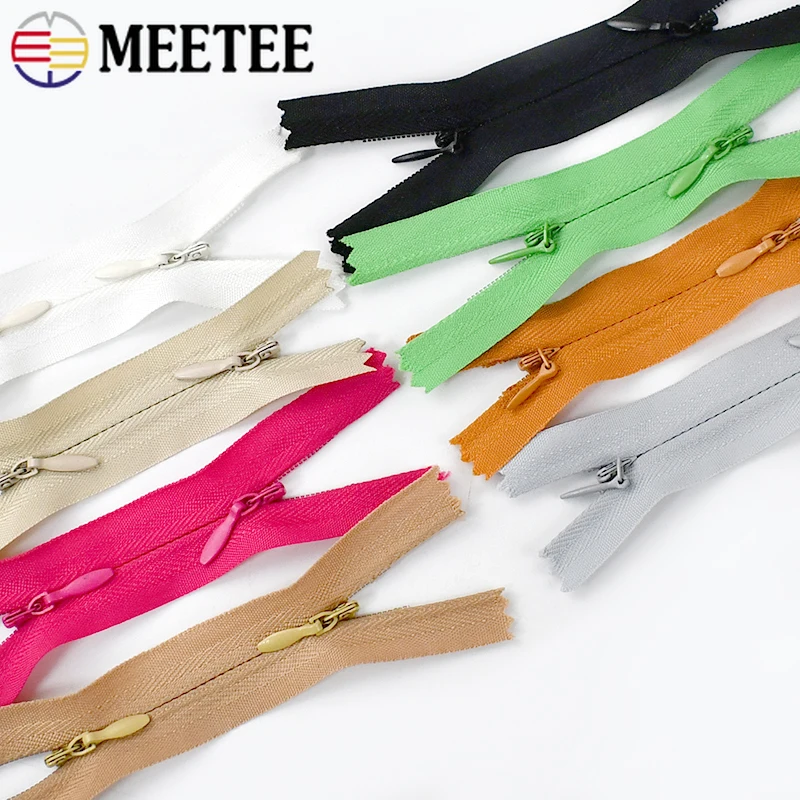 5/10Pcs 3# Invisible Nylon Zippers 60/120cm Double Slider Zipper Clothes Bag Pillow Replace Zip Repair Kits Sewing Accessories - Image 5