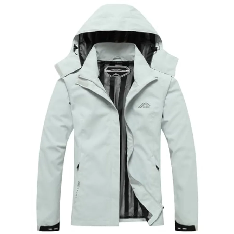 

DECKTIN Women's Waterproof Raincoat Lightweight Rain Jacket Detachable Hood Travel Outdoor