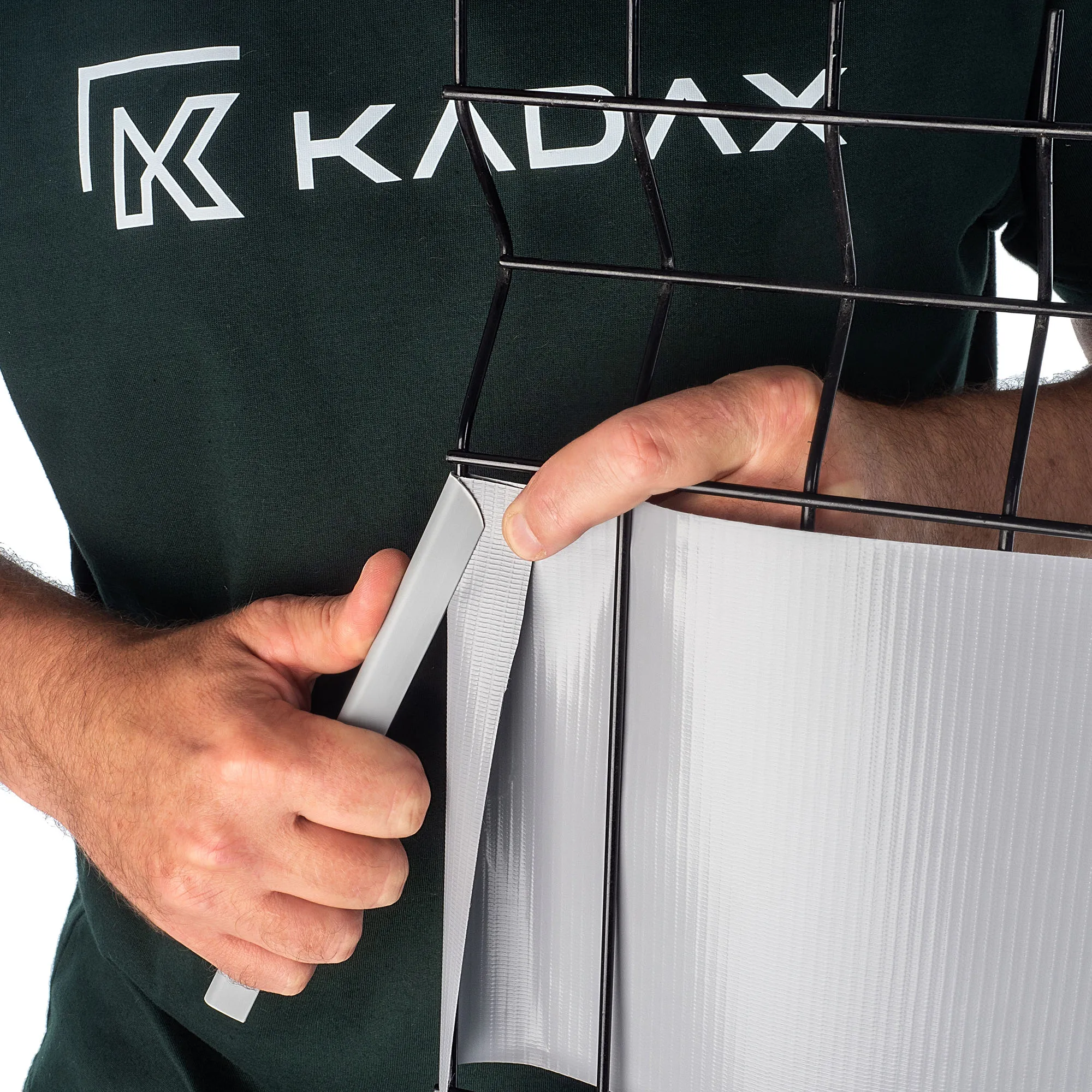 Imagen 6: KADAX Cinta para valla 19 cm x 35 m gris claro