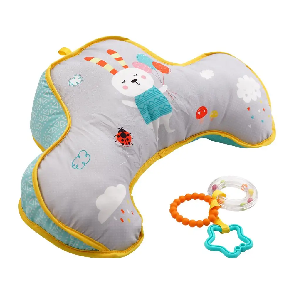 Baby Pillow Tummy Time Toy Lying Pillow High Contrast Double-Sided Birthday Toy Baby Gifts Training Baby Pillows Head-up Se A8E8