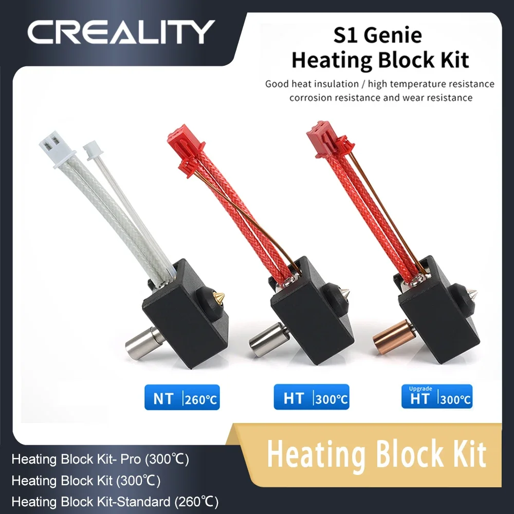 

CREALITY High 300℃/Standard 260℃ Temperature Pro Heating Block Kit for Ender-3 S1 CR-10 Smart Pro Printer With Sprite Extruder