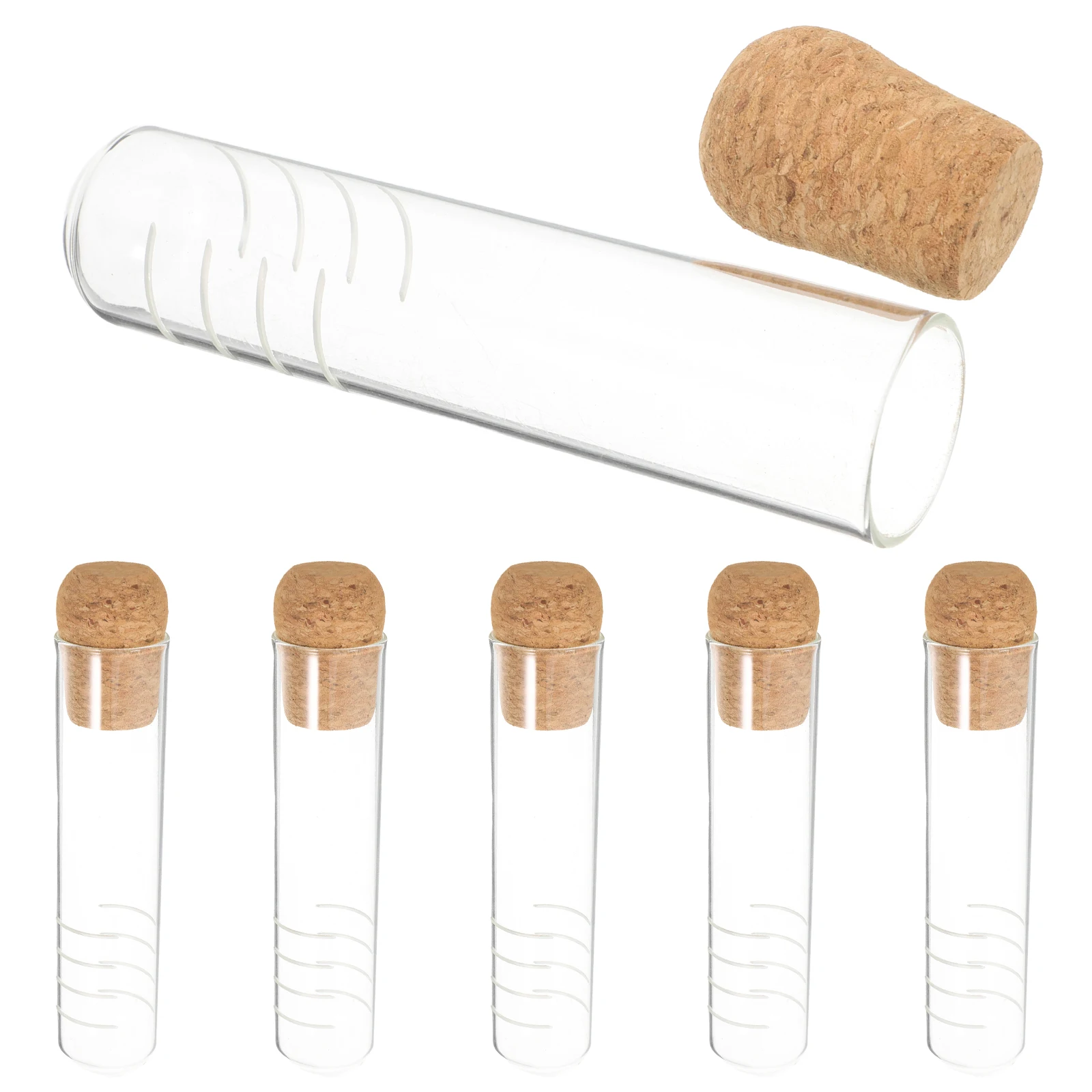 

6Pcs Glass Tea Infuser Bottle Cork Stopper Pure Ideal for Tea Enthusiasts Daily Use Loose Leaves Tool