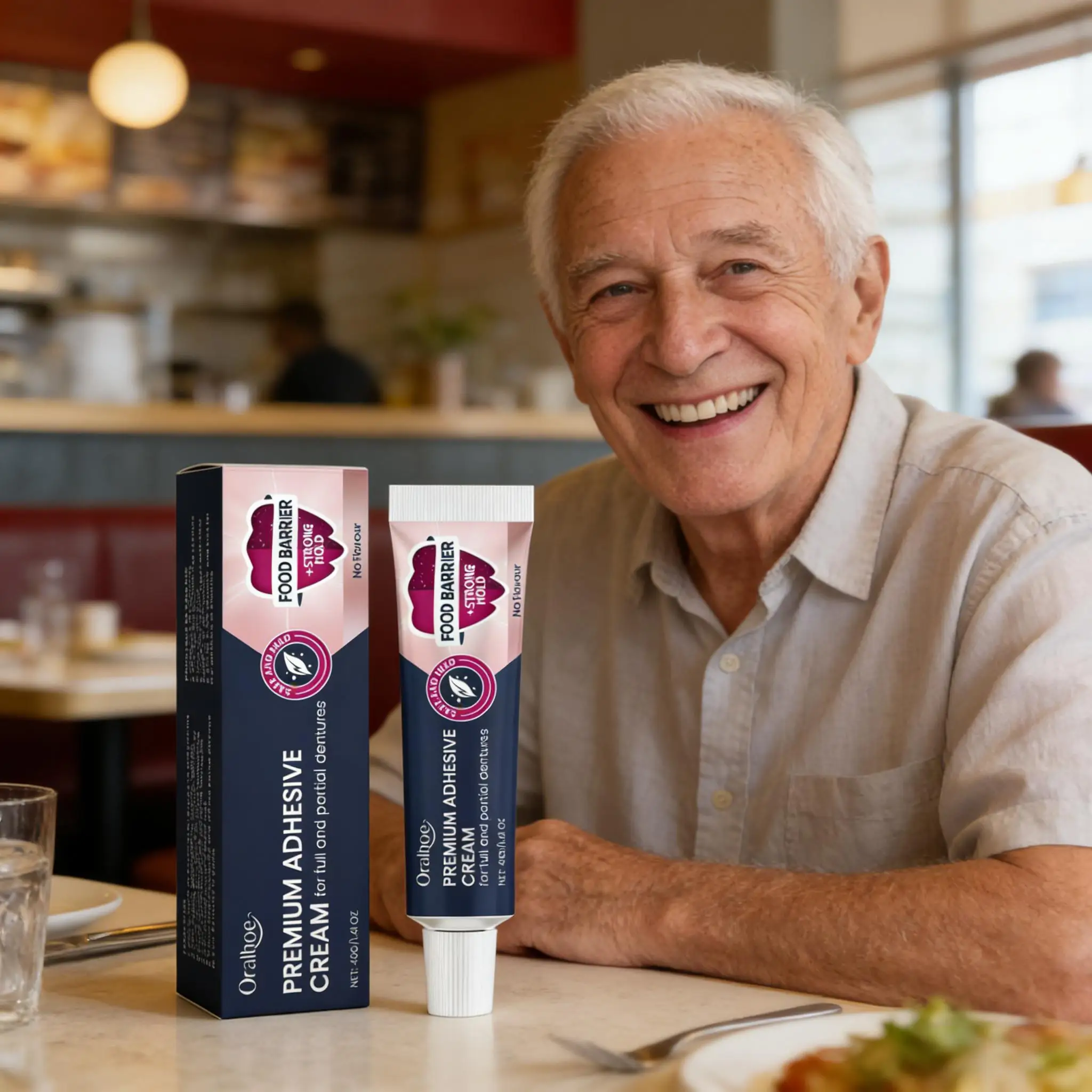 

Крем-адгезив для зубных протезов: облегчение боли в деснах, предотвращение расшатывания, надежное крепление, комфортное фиксирующее средство, клей для искусственных зубов, продукт для ухода за полостью рта