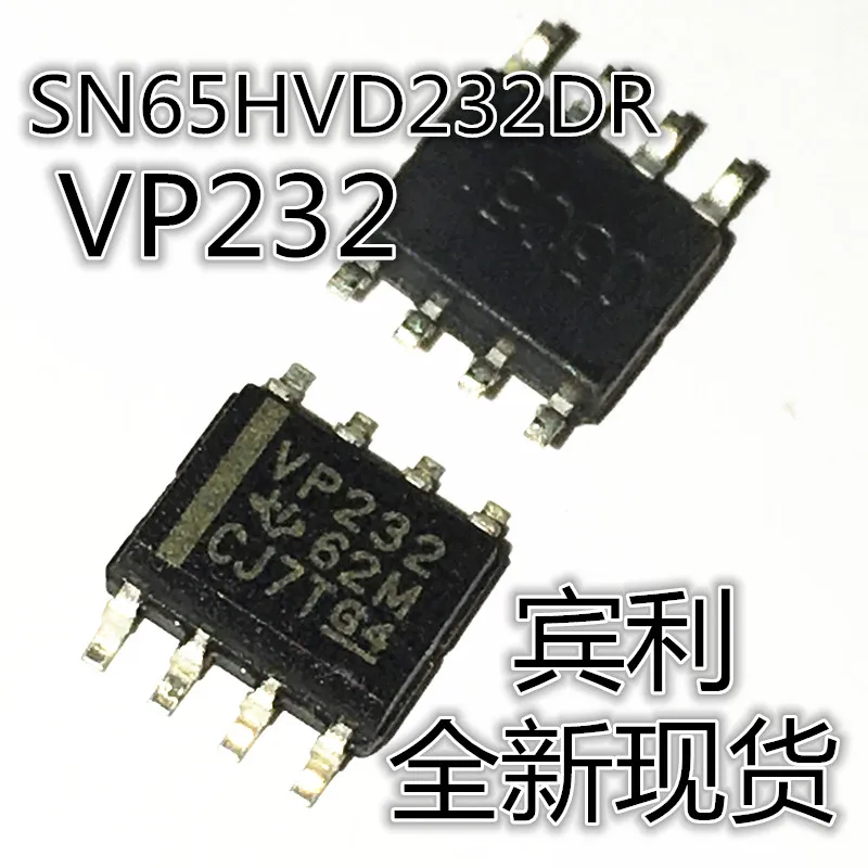 

10pcs original new SN65HVD232DR silk screen VP232 SOP-8 CAN interface transceiver