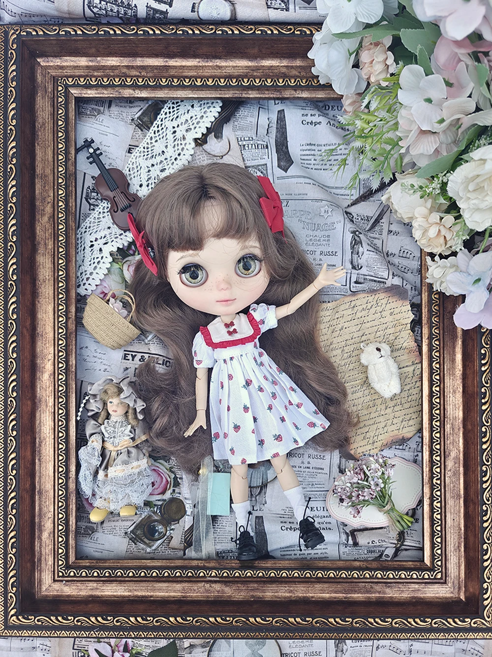 Nowe ubranka dla lalek Blythe, urocza codzienna sukienka w truskawki, zestaw w wiśniach, ubrania dla lalek Ymy Licca Azones Ob22 24 27, akcesoria dla lalek YMY