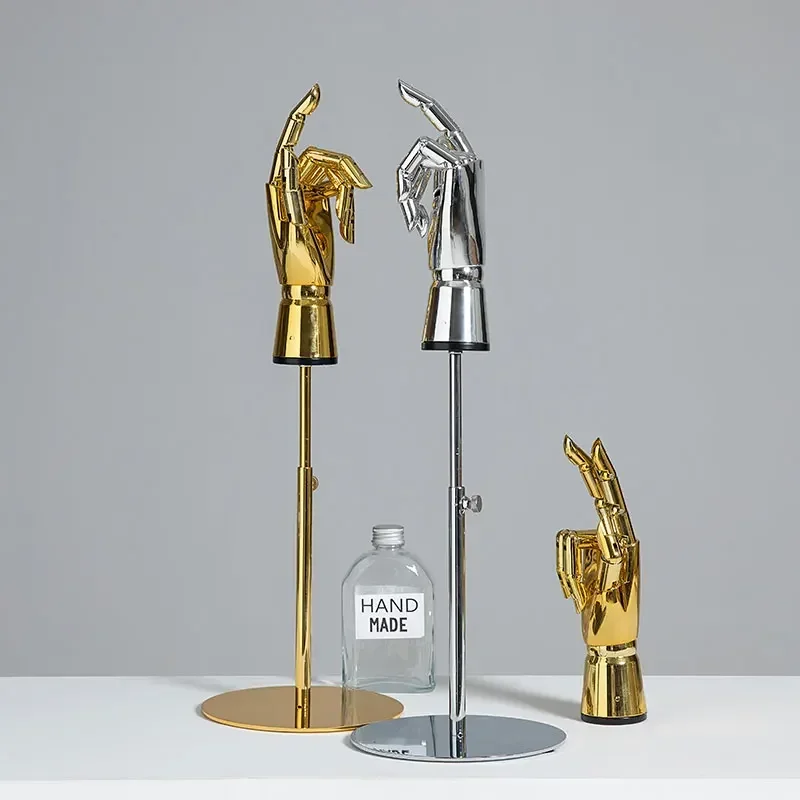 

Манекен-рука женская с золотым и серебряным гальваническим покрытием для витрин магазинов одежды, демонстрации модных аксессуаров