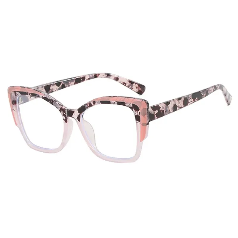 New Square Cat Eyes Personalized Color Blue Blocking Glasses