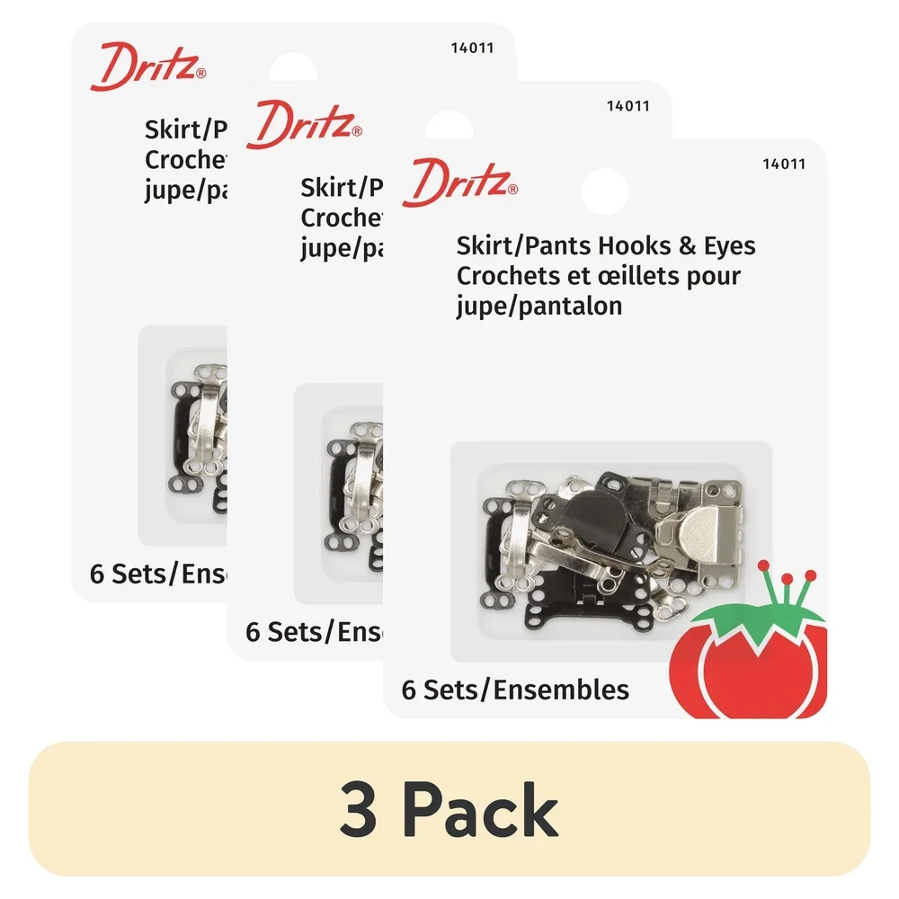 

Skirt Pant Hooks Eyes 3 Pack Metal Fasteners Durable Sewing Accessories Garment Repair