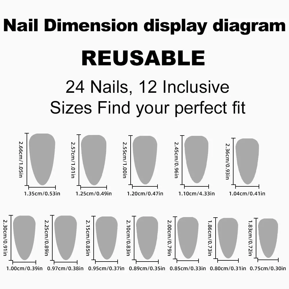 DIY lange Mandel-Kunstnägel, französisches Blatt, Schmetterling, zum Aufdrücken der Nägel, blauer Farbverlauf, abnehmbare Kunstnägel im Salon