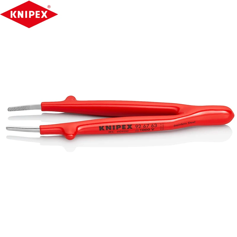 Knipex 92 67 63 Nonconductive Tweezer With Knurled Grip Surface Using Impregnated Insulation Materials Simple Operation