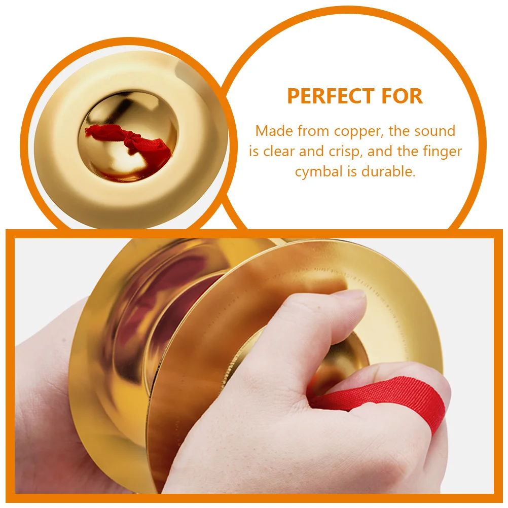 

Cymbals Kids Percussion Instruments Music Education Toys for Belly Dancing Parties Metal Finger Cymbal