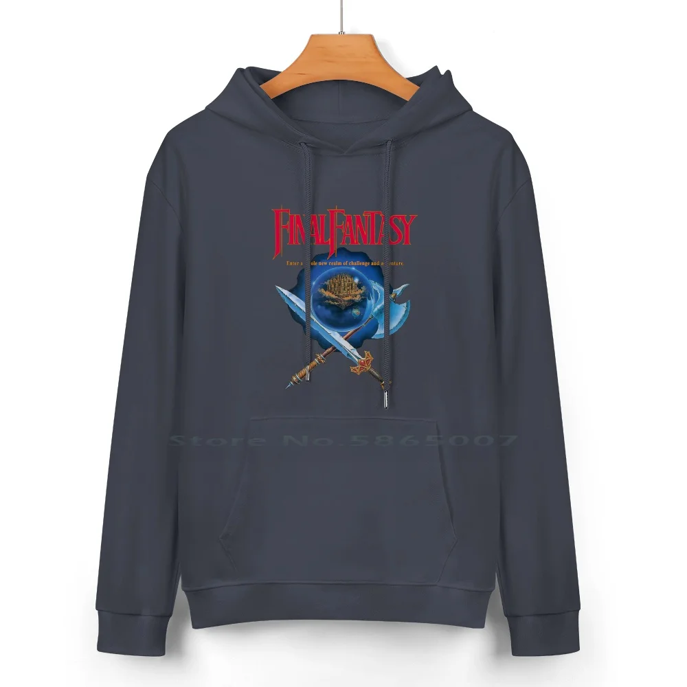 Final Fantasy 1 Nes Classic Art Pure Cotton Hoodie Sweater 24 Colors Final Fantasy Squaresoft Rpg Snes Logo Games Gaming Retro