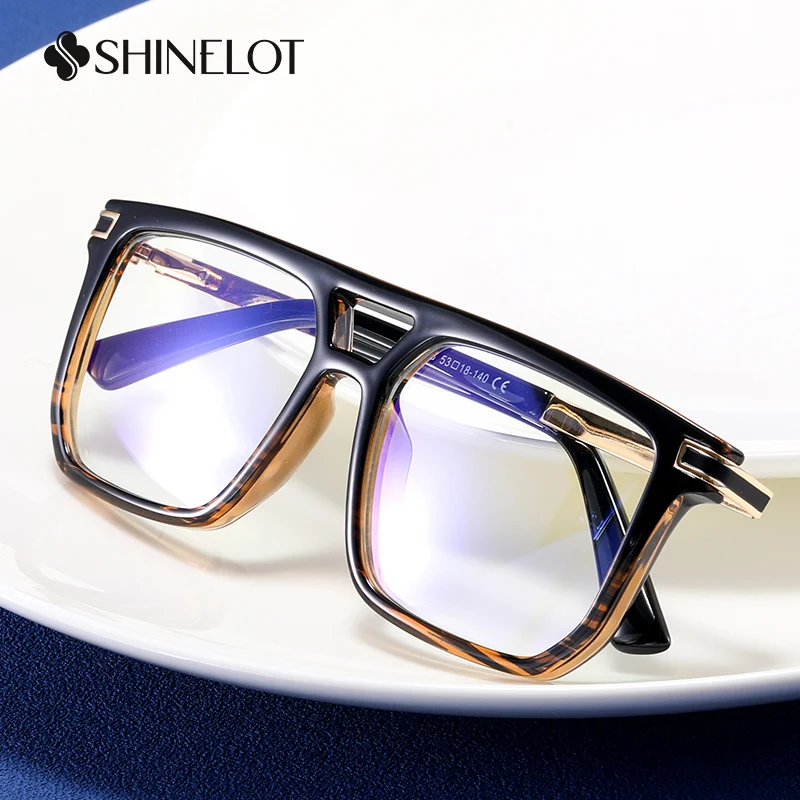 

93510 Men Rectangle Eyeglasses Frame Male Technology Oriented Glasses Best-Selling Teenage Boy All Face Shapes Eyewear