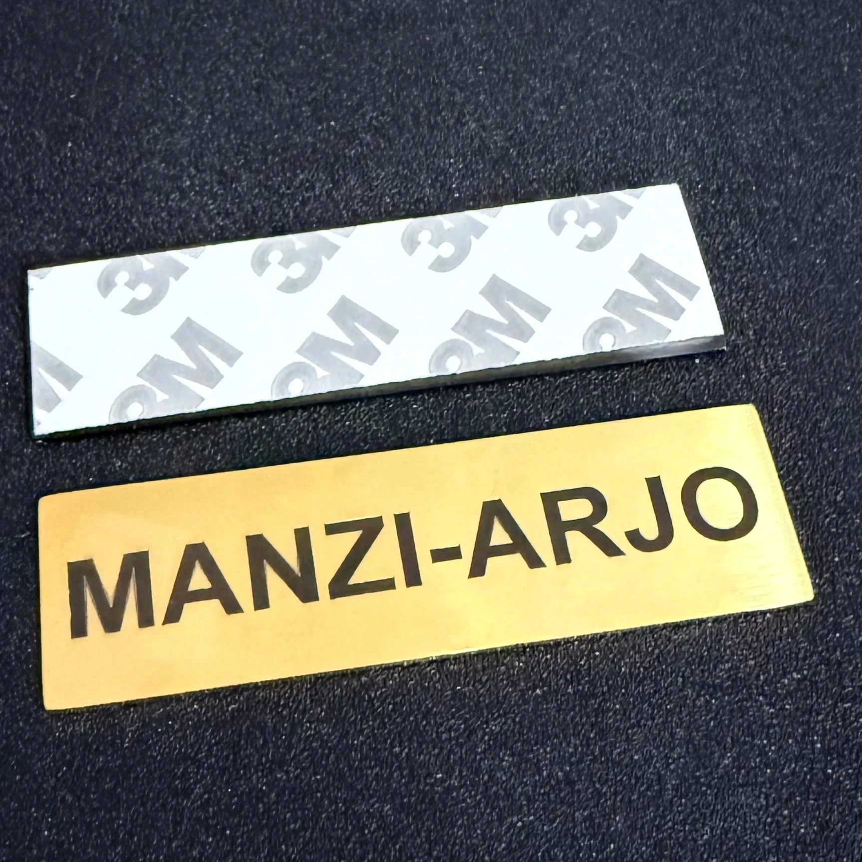 Custom Size 7*2cm Mail Box Tag Label Engraved Double Sided Tape Text Personalized ID Door Logo Stainless Steel Mail Box Tag