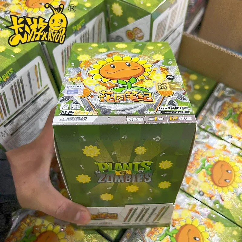 

Genuine KAYOU Plants Vs. Zombies Neutral Pen Garden Notes Blind Box Automatic Pen Portable School Supplies Set Stationery Gifts