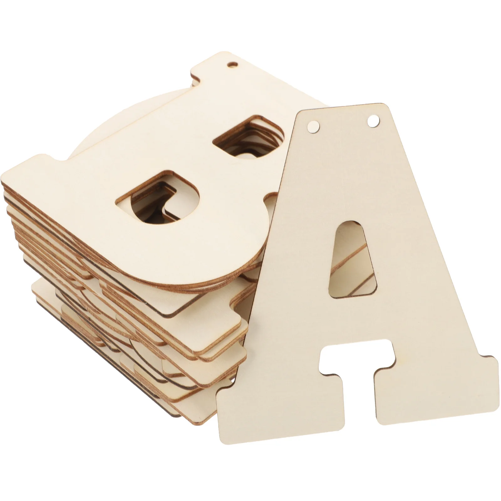 

66pcs Wooden Alphabet Letters Natural Wood Slices For Crafts Diy Kids Learning Puzzle Decorative Craft Material Wall Door