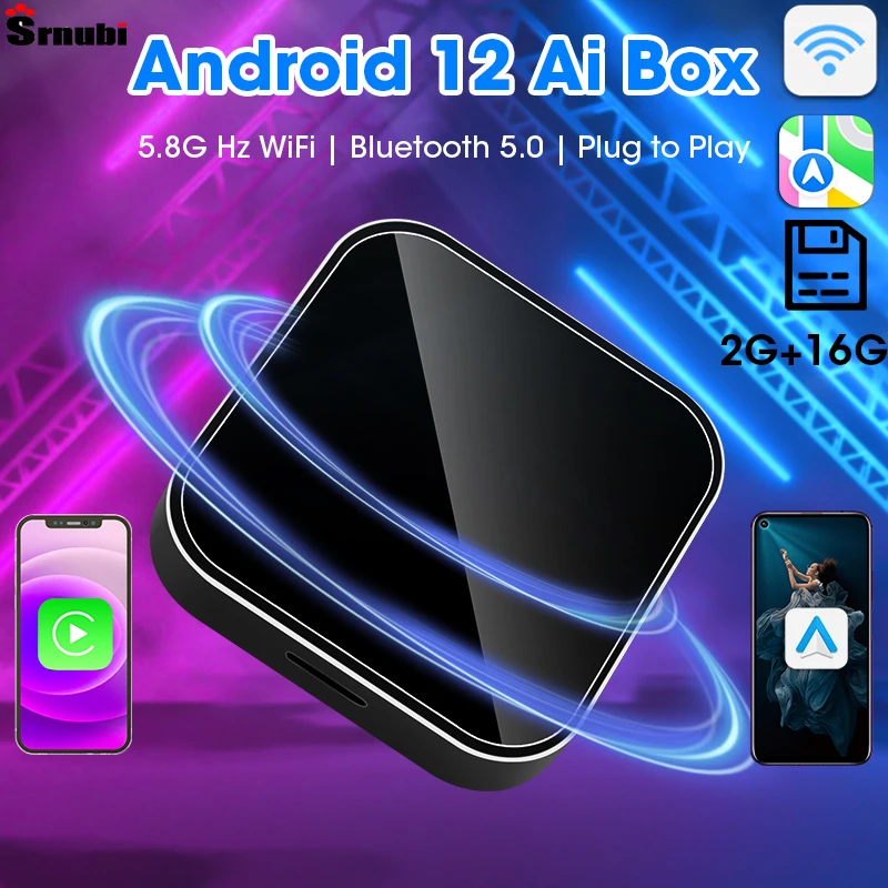 Srnubi 2in1 Android 12 System Wireless CarPlay Box Android Auto Adapt Wired CarPlay Display To Wireless Smart Box OEM Upgrade