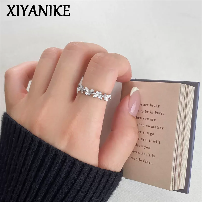 

XIYANIKE Minimalist Butterfly Adjustable Open Rings For Women Vintage Fashion New Jewelry Gift Party Daily Wholesale anillos