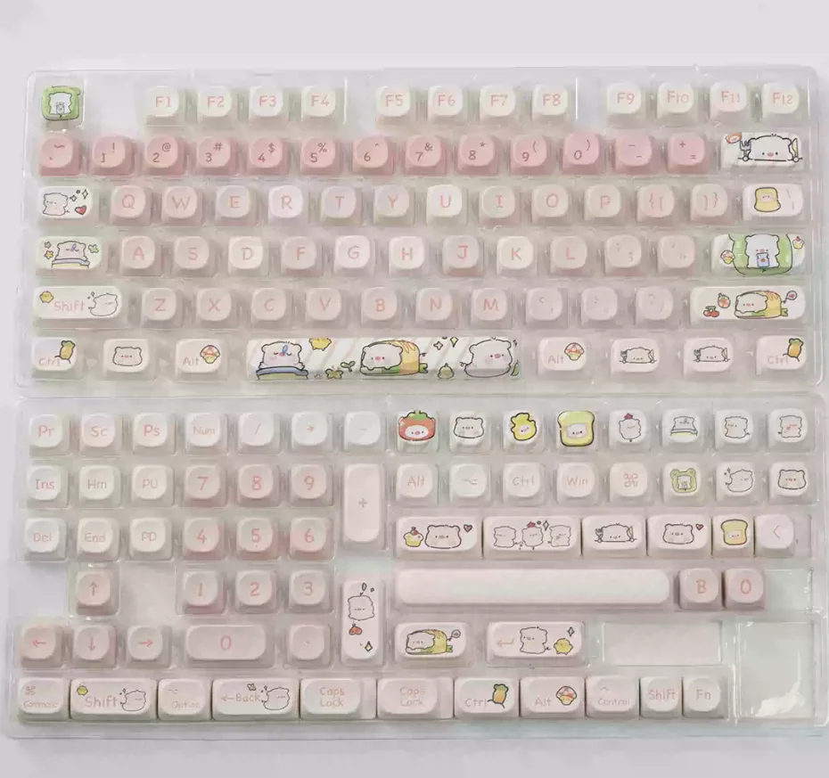 142-key Sweet Pig PBT Keycap Dye-Sublimation, MOA Profile Contour，Compatible with MX for  Keyboard Fit 61/64/68/87/96/104/108 view 5