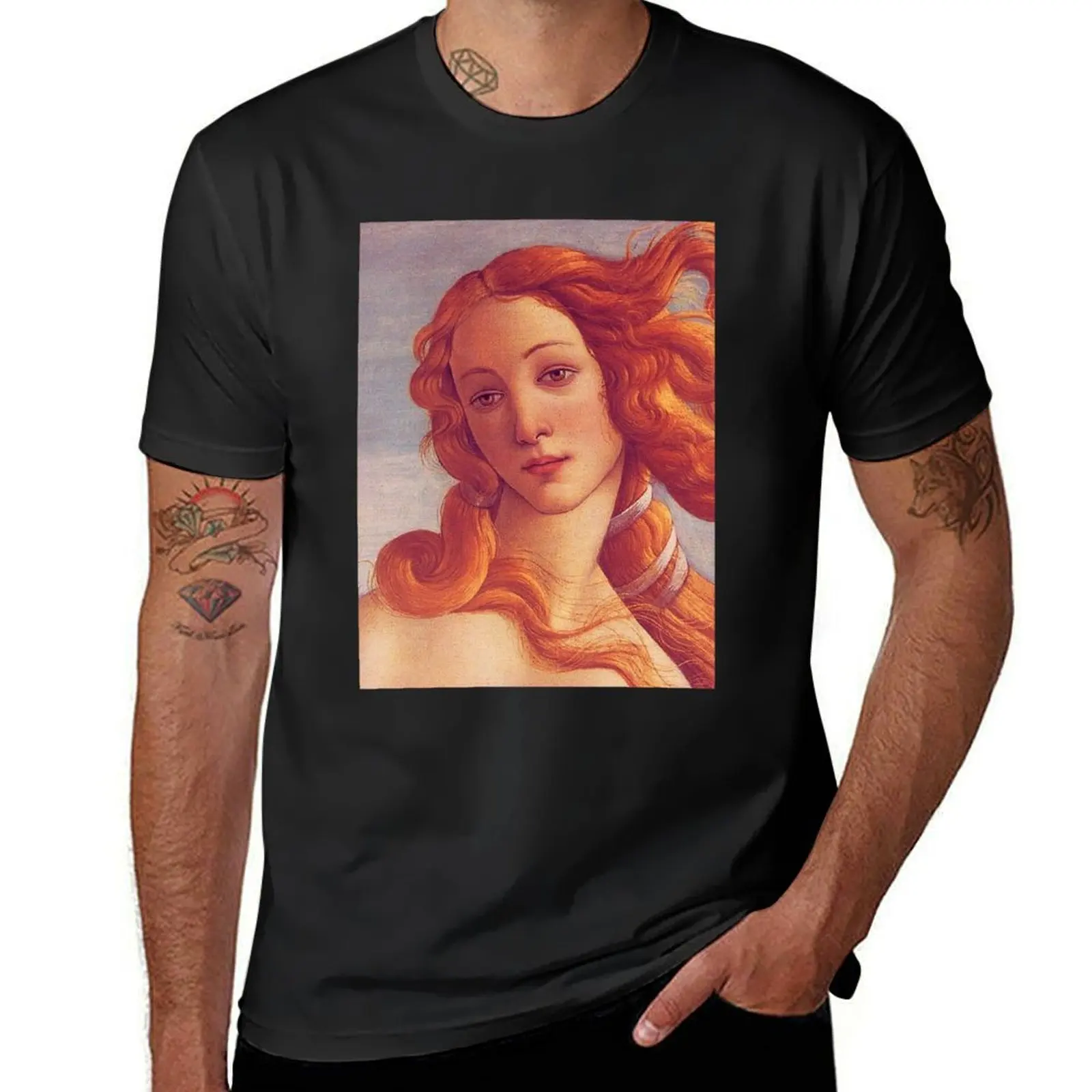 

Botticelli - The Birth Of Venus T-Shirt funnys summer top vintage clothes plain black t shirts men