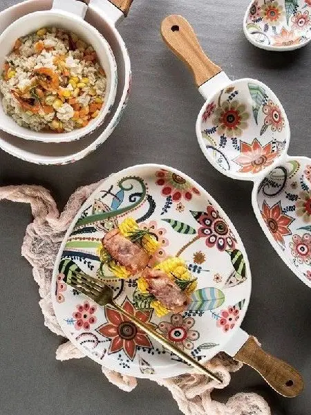 nordic-matte-glaze-ceramic-fruit-tableware-creative-hotel-design-casual-geometry-pattern-business-casual-style-accessories