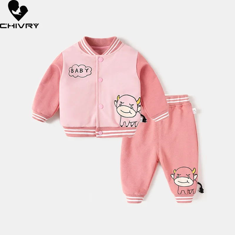 Herbst Baby Kleidung Set Jungen Mädchen Nette Cartoon Dinosaurier Baseball Jacken mit Hosen Sport Anzug Trainingsanzug Säuglings Kinder Sportswear