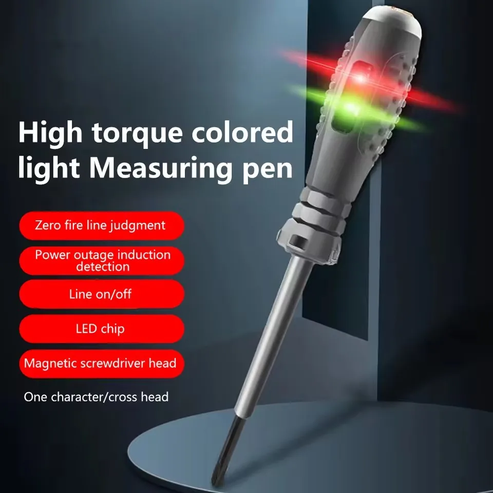 Flat/cross Screwdrivers Neon Bulb Indicator Meter Electric Pen Insulated Electrician Highlight Pocket Tester Pen Tools