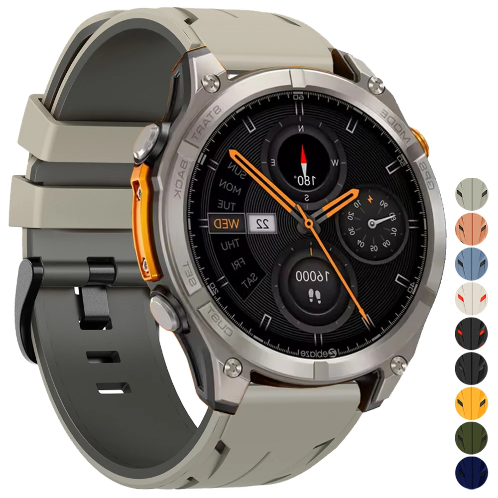 22Mm Silicone Strap…