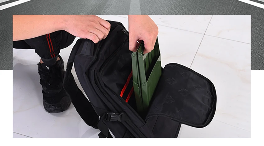 كرسي محمول صغير قابل للطي للتخييم من الفولاذ لأداة التنزه في الصيد في الهواء الطلق