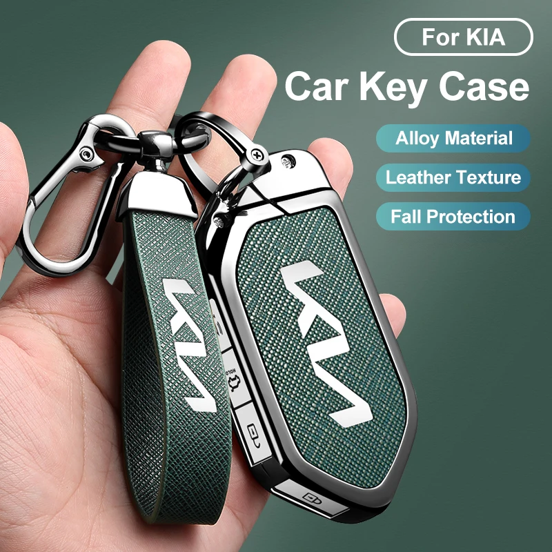 

Zinc Alloy Car Remote Car Key Case Cover for Kia KN EV9 Picanto GT Line Carnival Seltos Sorento Morning K5 KA4 EV3 2024Accessory