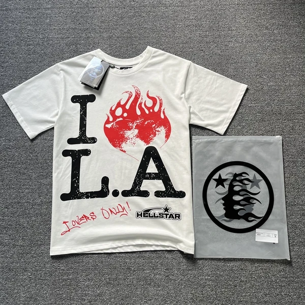 

Love Hell Star Свободная мужская и женская футболка ort Sve Summer Side Face Godd American High Street Хлопок с принтом круглый Ne