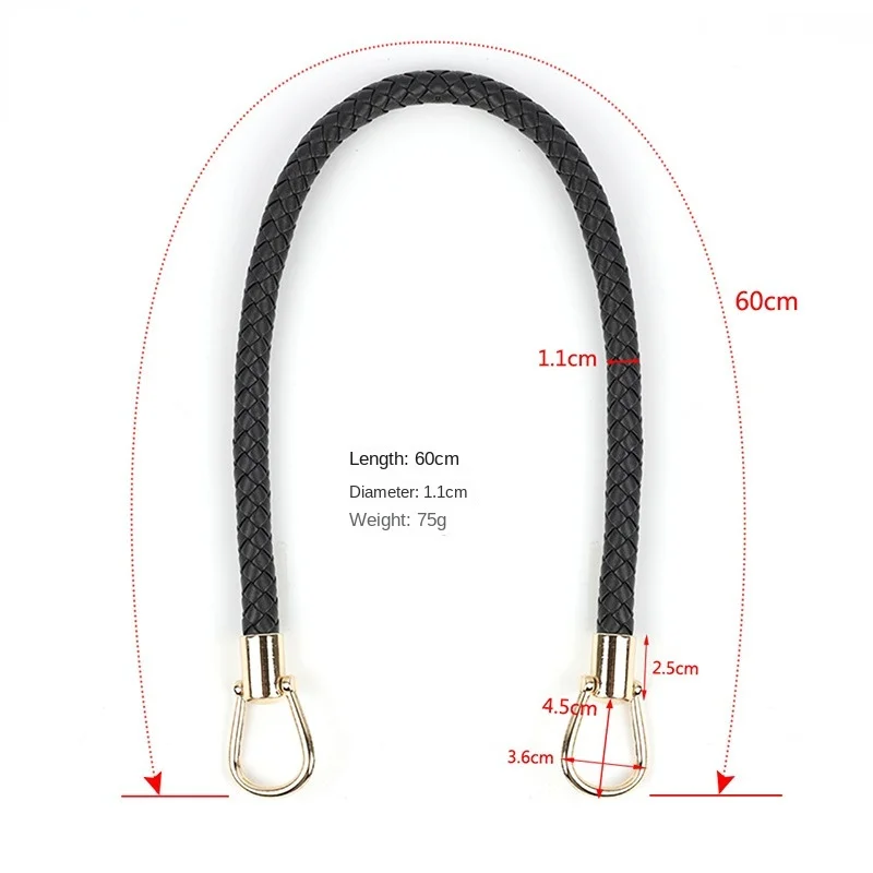 Fashion PU Leather Shoulder Bag Strap Durable Braided Rope Handles For Handbag Hot Purse Belts DIY Replacement Bag Accessaries