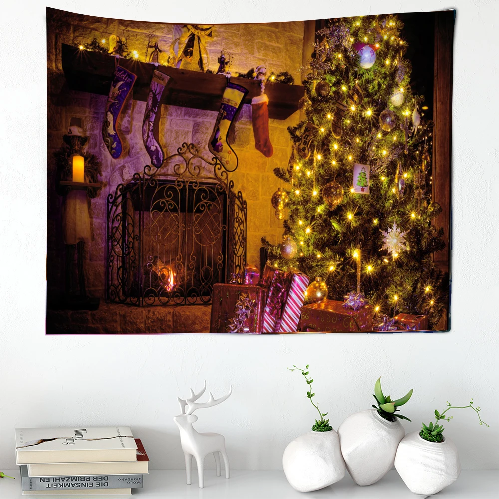 Christmas Kitchen Bedroom Home Tapestry Simple And Clear Background Image Niche Furniture Colored Contacts